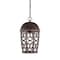 Designers Fountain Amherst 1-Light Burnt Umber Outdoor Hanging Lamp with Metal Cage Shade 97594-BU - alternate 1
